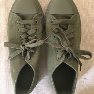 Olive green Converse style Sneakers